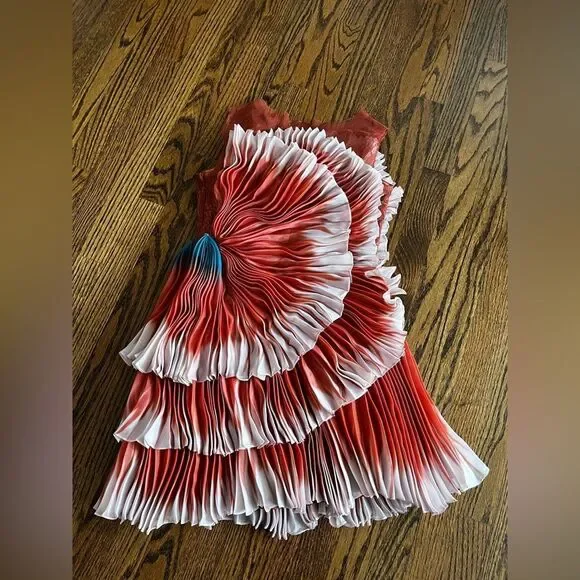 3d floral asymmetrical mini dress geisha designs Geisha Designs 3D Floral Asymmetrical Mini Dress